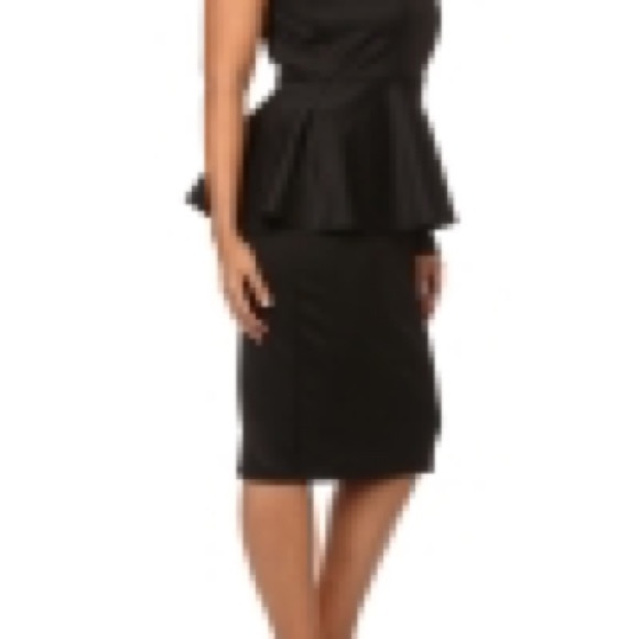 Plus off Shoulder Peplum Dress - Picture 3 of 4